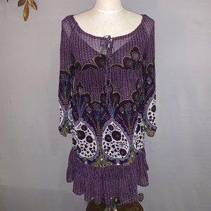 Fire Purple Boho Dress - Small